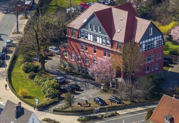 Aerial view, Evang. Frauenhilfe in Westfalen, Soest, Soester Börde, North Rhine-Westphalia, Germany, DE, Europe, Feldmühlenweg, aerial view, aerial photography, aerial photography, overview, bird's-eye view, Westfälische Frauenhilfe, birds-eyes view, overview