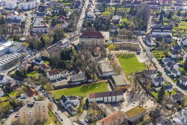 Aerial photo, Christian-Rohlfs-Realschule, Soest, Soester Börde, North Rhine-Westphalia, Germany, education, educational institution, DE, Europe, educational institute, aerial photography, aerial photography, aerial photography, secondary school, school, overview, bird's-eye view, overview