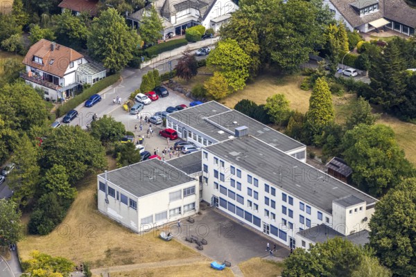 Aerial photo, Placida-Viel-Berufskolleg, Menden, Sauerland, Märkischer Kreis, North Rhine-Westphalia, Germany, vocational school, education, educational institution, DE, Europe, educational institute, aerial photo, aerial photography, aerial photography, school, overview, bird's-eye view, birds-eyes view, overview