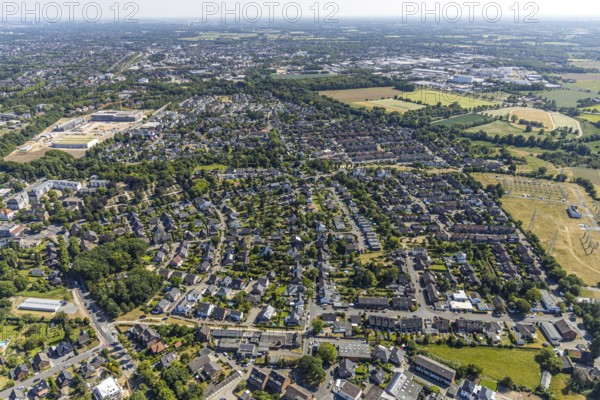 Aerial view, overview Utfort, Mörs, Ruhr area, North Rhine-Westphalia, Germany, DE, Europe, birds-eyes, view, aerial photography, aerial photography, aerial photography, overview, bird's eye view