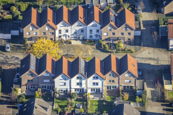 Aerial view, Rheinkamp-Meerbeck, Mörs, Ruhr area, North Rhine-Westphalia, Germany, DE, Europe, aerial photography, aerial photography, overview, bird's-eye view, overview