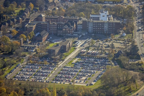Aerial view, Bethanien Mörs Hospital Foundation, Mörs, Mörs, Ruhr area, North Rhine-Westphalia, Germany