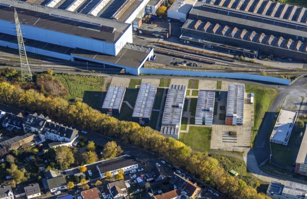 Aerial photography, HSPV North Rhine-Westphalia, North Rhine-Westphalia College of Police and Public Administration, Styrum, Mülheim an der Ruhr, Ruhr area, North Rhine-Westphalia, Germany, education, DE, Europe, commercial area, college, aerial photography, aerial photography, aerial photography, police, police station, study, overview, bird's-eye view, overview