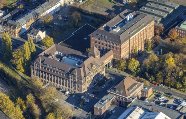 Aerial view, Haus der Wirtschaft Wiesenstraße, Altstadt II, Mülheim an der Ruhr, Ruhr area, North Rhine-Westphalia, Germany, DE, Europe, commercial enterprises, commercial area, commercial park, commercial location, commercial use, industrial area, industrial building, industrial location, LOGISTIK-HAUS, aerial view, aerial photography, aerial photography, Mülheim & Business, overview, bird's eye view, birds-eyes view, overview