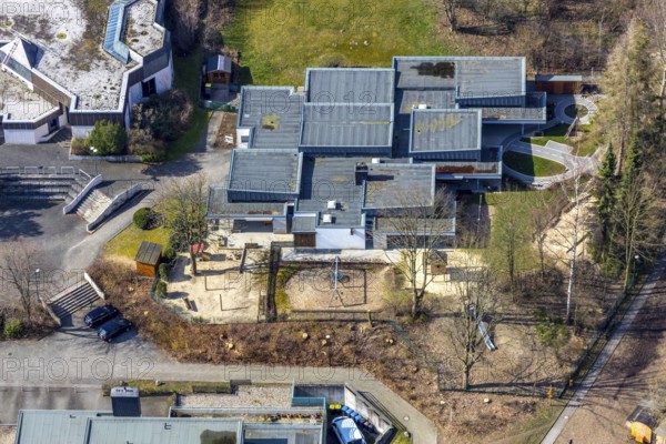 Aerial photo, Kindergarten St. Franziskus, Meschede, Sauerland, North Rhine-Westphalia, Germany, DE, Europe, kindergarten, day nursery, day care centre, day nursery, aerial photography, aerial photography, aerial photography, overview, bird's-eye view, overview