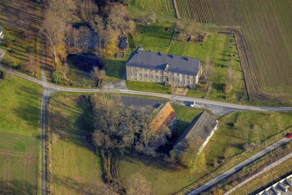 Aerial view, Former Galilee Monastery, Enste, Meschede, Sauerland, North Rhine-Westphalia, Germany, DE, Dominican Sisters, Europe, monastery, aerial view, aerial photography, aerial photography, overview, bird's-eye view, historical sight, overview