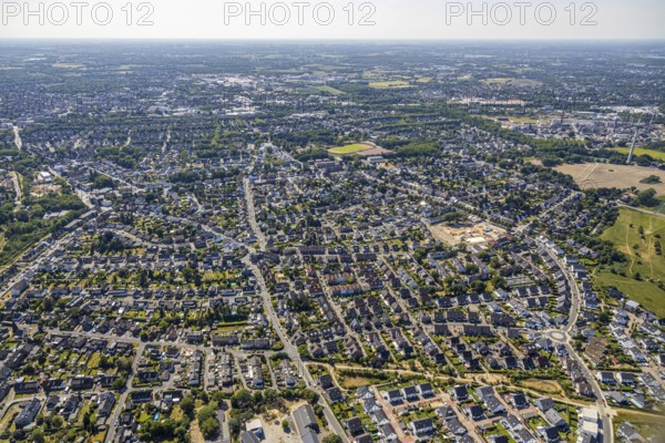 Aerial view, overview Meerbeck, Mörs, Ruhr area, North Rhine-Westphalia, Germany, DE, Europe, birds-eyes, view, aerial photography, aerial photography, aerial photography, overview, bird's eye view