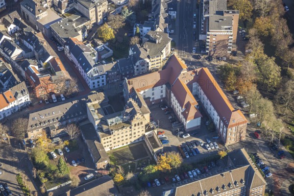 Aerial view, district court Mörs, Haagstraße, Mörs, Ruhr area, North Rhine-Westphalia, Germany, district court, authority, DE, Europe, court, justice, aerial photography, aerial photography, overview, bird's-eye view, overview