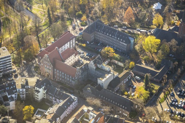 Aerial view, district court Mörs, Haagstraße, Mörs, Ruhr area, North Rhine-Westphalia, Germany, district court, authority, DE, Europe, court, justice, aerial photography, aerial photography, overview, bird's-eye view, overview