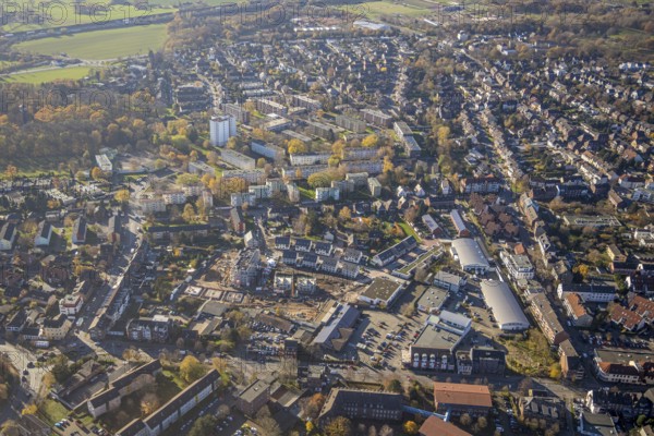 Aerial view, construction site, new housing estate Teutonenstraße, Mörs, Ruhr area, North Rhine-Westphalia, Germany, construction work, construction, construction area, building site, building plots, construction project, construction site, DE, Europe, property tax, real estate, aerial view, aerial photography, aerial photography, new construction, overview, bird's eye view, residential complex, living and living, residential area, residential buildings, residential quality, residential neighbourhood, housing estate, birds-eyes view, overview