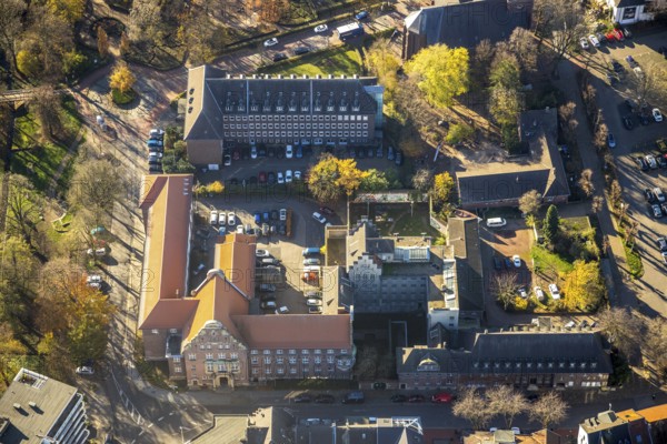 Aerial view, district court Mörs, Haagstraße, Mörs, Ruhr area, North Rhine-Westphalia, Germany, district court, authority, DE, Europe, court, justice, aerial photography, aerial photography, overview, bird's-eye view, overview