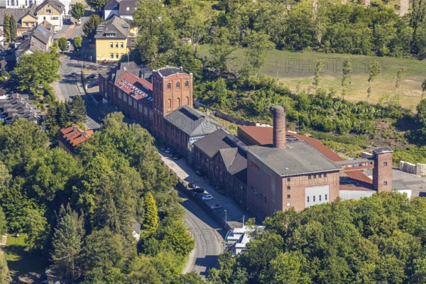 Aerial view, former Alte Haase colliery, Malakowturm, Hattinger Straße, Hattingen, Ruhr area, North Rhine-Westphalia, Germany, DE, Ennepe-Ruhr-Kreis, Europe, coal mine, aerial photograph, aerial photography, aerial photography, tower, overview, bird's eye view, colliery, birds-eyes view, overview