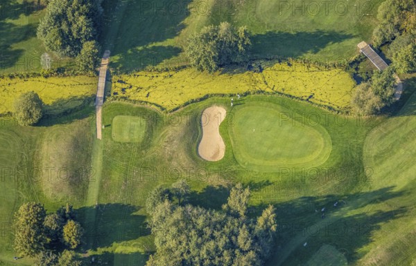 Aerial view, golf course, GolfClub Lippstadt, Lippstadt, Soest district, North Rhine-Westphalia, Germany