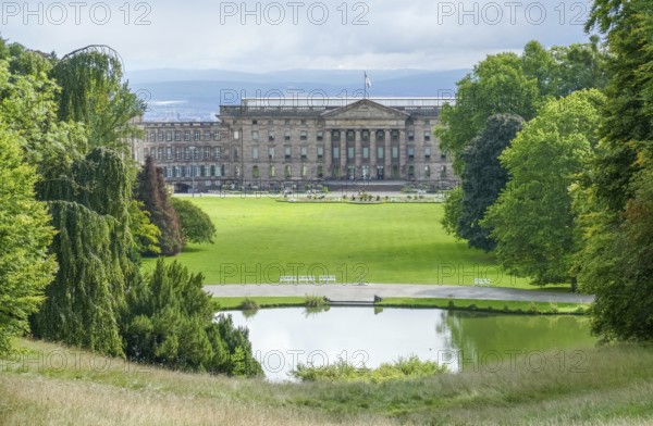 Scenery around the Schloss Wilhelmshoehe in Bad Wilhelmshoehe in Kassel, Germany