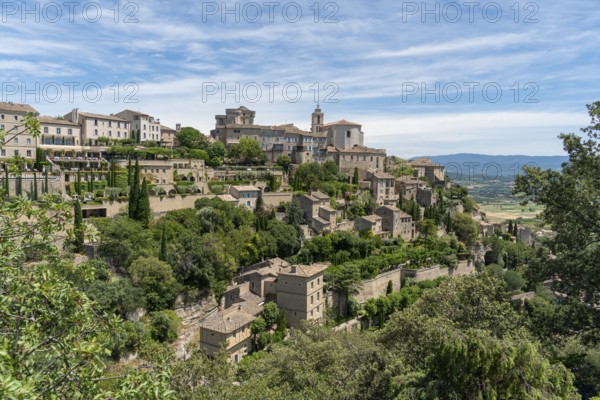 Scenery around Gordes, a comune in the Provence region of southern France at summer time