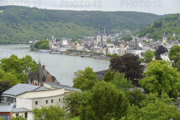 Aerial impression of Boppard at the Middle Rhine area in Germany