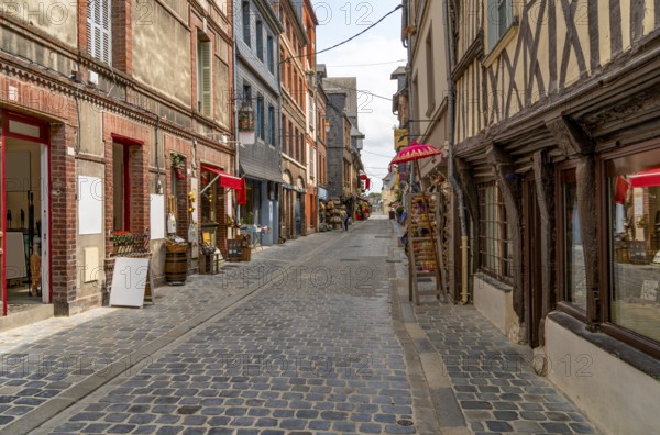 City view of Honfleur, a commune in the Calvados department in northwestern France