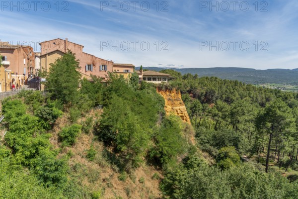 Impression of Roussillon, a commune in the Vaucluse department of the Provence region in southern France