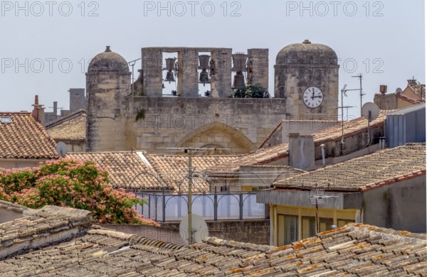 Architectural detail of a commune named Aigues-Mortes in France