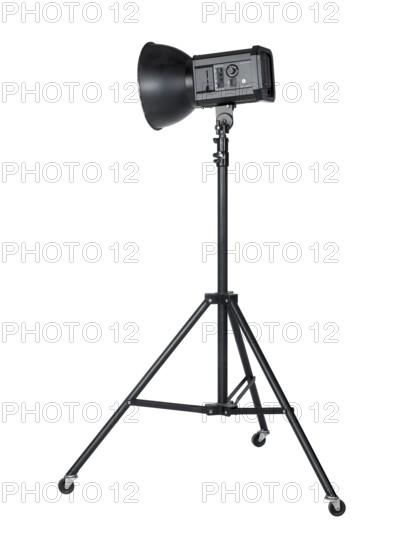 Professional studio flashlight isolated on white with clipping path