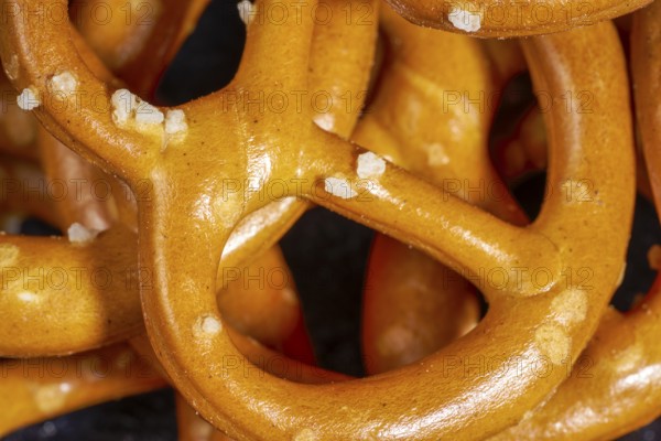 Full frame macro shot of some lye pretzels