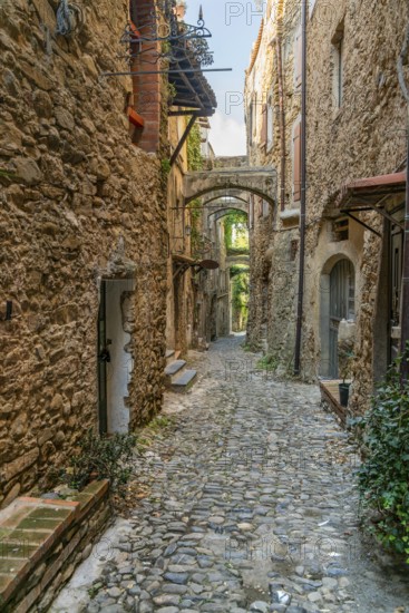 Impression of Bussana Vecchia, a former ghost town of the Liguria region in Italy