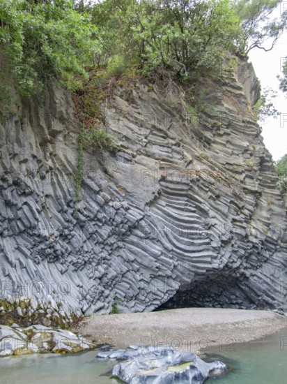 Scenery at the Alcantara Gorges in Sicily, Italy