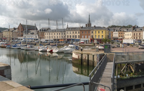 City view of Fecamp, a commune in the Seine-Maritime department in the Normandy Region of France