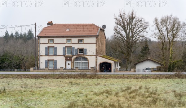 Impression of Aydoilles, a commune in the Vosges department in Grand Est in northeastern France at winter time