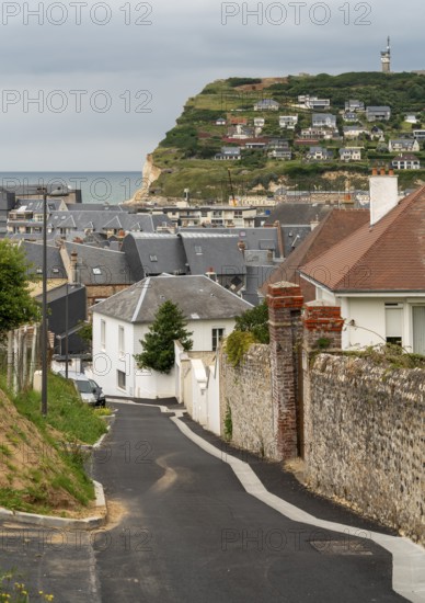 City view of Fecamp, a commune in the Seine-Maritime department in the Normandy Region of France