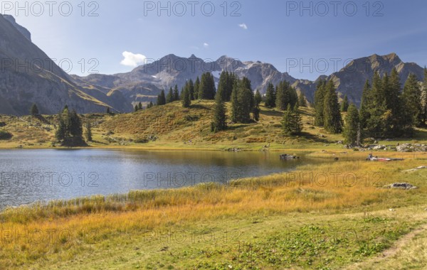 Lake named Koerbersee near Warth in Austria