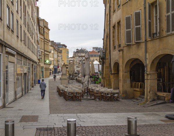 Impression around Place Saint-Louis in Metz, the capital city in the Lorraine region of France