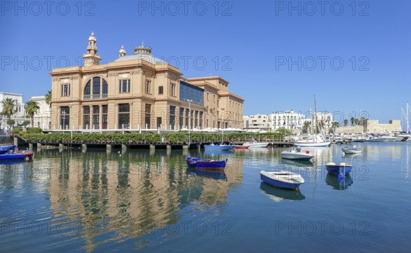 Scenery around the Teatro Margherita in Bari, the capital city of the Apulia region in Southern Italy