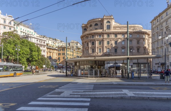City view of Genoa, the capital of the italian region of Liguria
