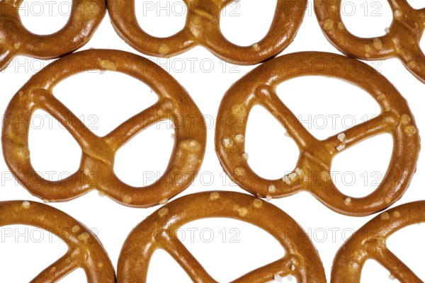 Closeup of some lye pretzels in light back