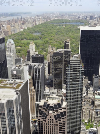 High angle view around Central Park in New York (USA)