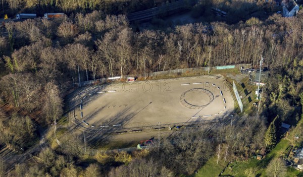 Aerial view, Hegge sports centre, Holthausen, Hagen, Ruhr area, North Rhine-Westphalia, Germany