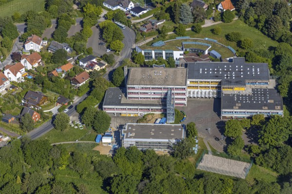 Aerial photo, comprehensive school Eilpe Hagen, Hagen, Ruhr area, North Rhine-Westphalia, Germany, education, educational institution, DE, Europe, comprehensive school, educational institute, aerial photo, aerial photography, aerial photography, school, overview, bird's eye view, birds-eyes view, overview