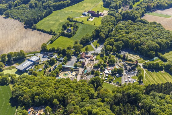 Aerial view, Ketteler Hof leisure park, Haltern am See, Münsterland, Ruhr area, North Rhine-Westphalia, Germany, DE, Europe, leisure facility, leisure activities, leisure park, aerial view, aerial photography, aerial photography, overview, bird's-eye view, forest area, birds-eyes view, overview