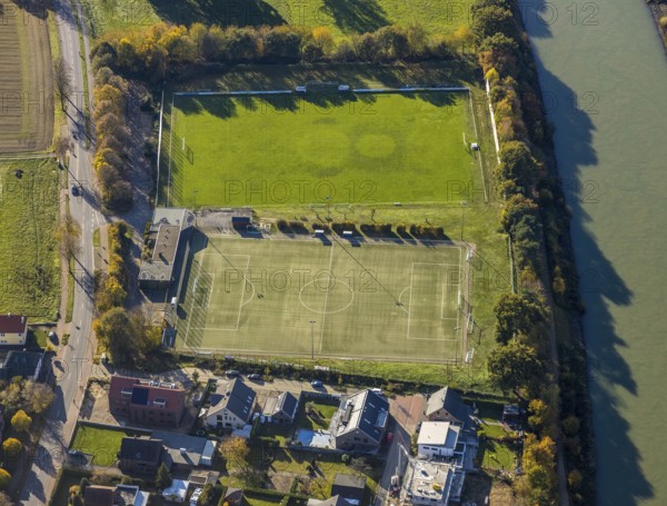 Aerial view, sports ground SV Bossendorf 1955 e.V., Bossendorf, Haltern am See, Ruhr area, North Rhine-Westphalia, Germany