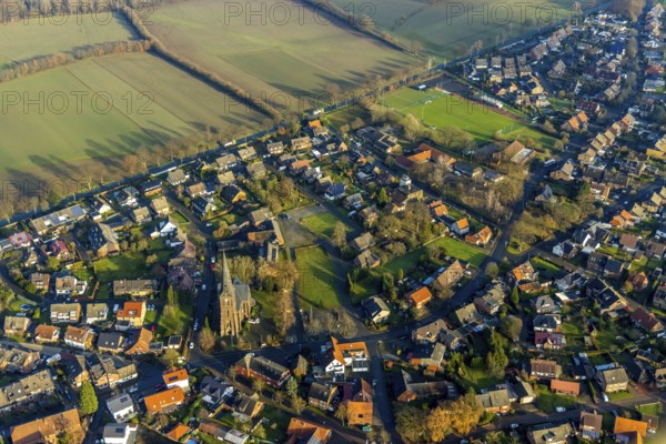 HULLERN 16.12.2020 Outskirts and suburban residential areas in Hullern in the state of North Rhine-Westphalia, Germany // Outskirts residential in Hullern in the state North Rhine-Westphalia, Germany. Photo: Hans Blossey, aerial photograph, aerial photography, aerial photography, aerial photography, aerial photo, aerial photograph, aerial picture, Europe, Germany, North Rhine-Westphalia, Hullern, city, city view, infrastructure, streets, houses, buildings, residential area, real estate, outskirts, suburb, outskirts, // aerial photo, aerial photography, aerial picture, aerial view, air photo, Europe, North Rhine-Westphalia, City, Cityscape, infrastructure, roads, houses, buildings, residential, property, suburbs, suburb, outskirts