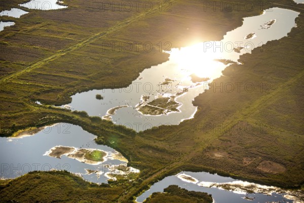 Aerial photo, Großes Torfmoor, Gehlenbeck, Hille, Lübbecke, Ostwestfalen-Lippe, OWL, North Rhine-Westphalia, Germany, DE, Europe, Hiller Moor, raised bog, aerial photo, aerial photography, aerial photography, moor, nature reserve Großes Torfmoor, Nettelstedter Moor, OWL book, OWL book, Ostwestfalen book, Torfmoor Lübbecke, overview, bird's eye view, birds-eyes view, overview