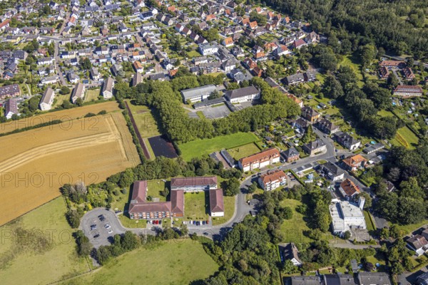 Aerial photo, secondary school Martin-Luther-Schule, environment Bockelweg, Hamm, Ruhr area, North Rhine-Westphalia, Germany, DE, Europe, birds-eyes, view, aerial photography, aerial photography, overview, overview, bird's eye view, education, pupils, college, training, school year, homework, class, year group, education, pedagogy