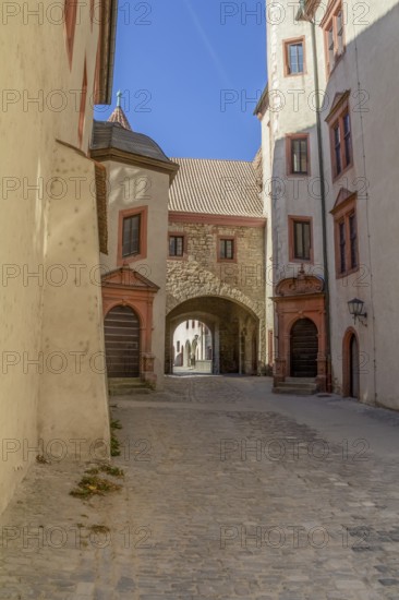 Detail of the Marienberg Fortress near Wuerzburg in Franconia, a bavarian area in Germany