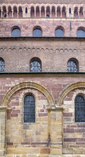 Detail shot of the Speyer Cathedral located in Speyer, Germany