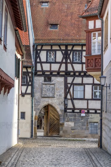 Idyllic scenery in Bamberg, a town in Upper Franconia, Germany