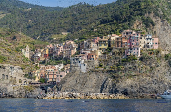 Scenery around Manarola, a small town at a coastal area named Cinque Terre in Liguria, located in the northwest of Italy