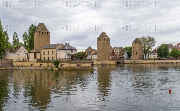 Waterside scenery around Ponts Couverts in Strasbourg, a city at the Alsace region in France