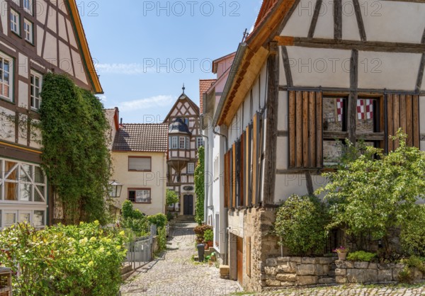 Sunny impression of Bad Wimpfen, a historic spa town in the district of Heilbronn in Southern Germany at summer time