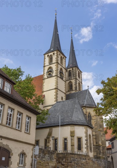 Protestant church in Bad Wimpfen, a historic spa town in the district of Heilbronn in the Baden-Wuerttemberg region of southern Germany